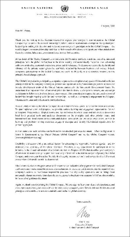 星空官网首页加入联合国全球契约组织 助推新旧动能转换可持续发展